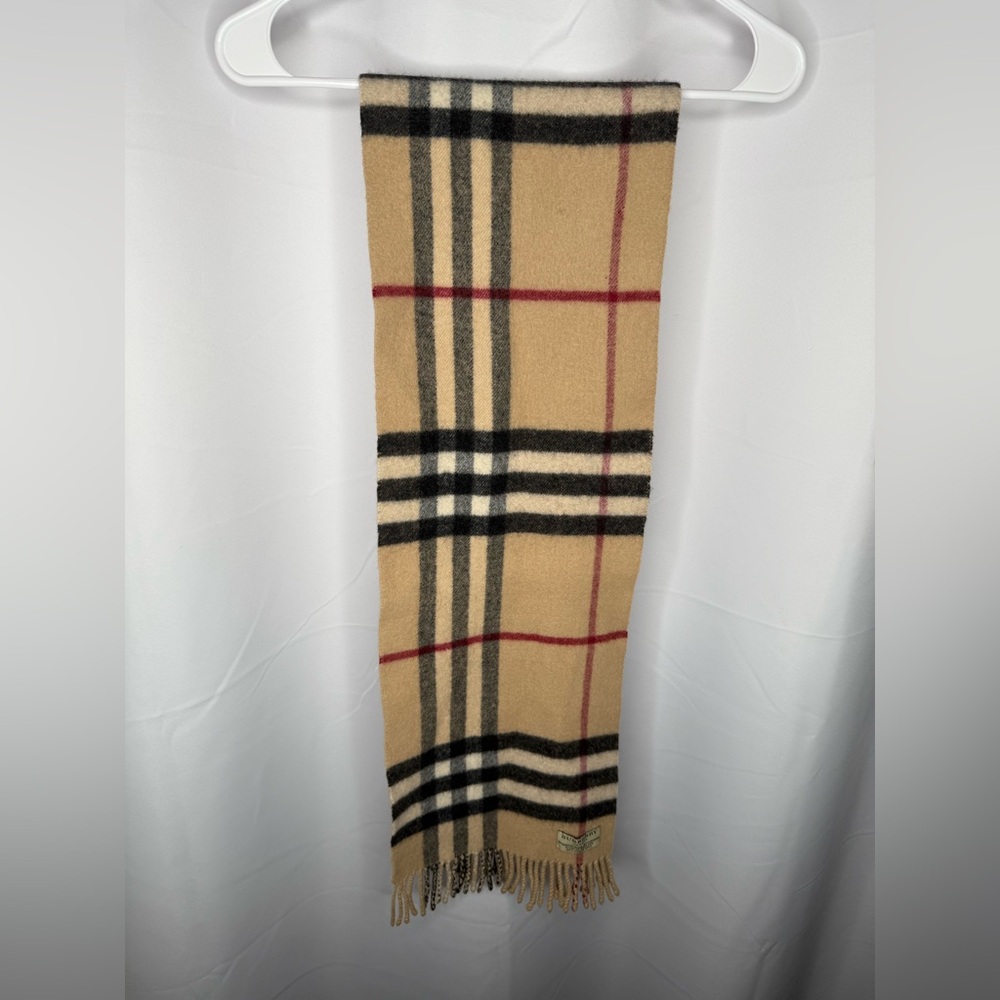 Burberry Beige Check Cashmere /wool blend unisex scarf - Picture 3 of 8